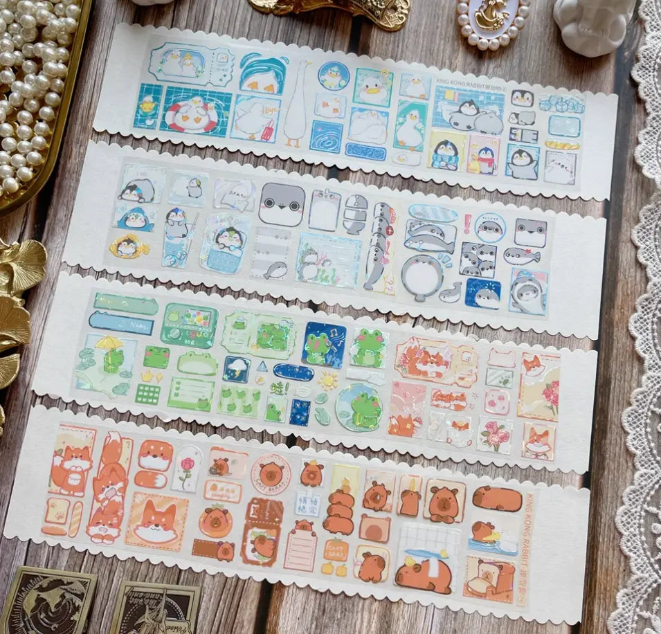 3470-King Kong Rabbit Studio-6x100cm Shell Luster PET Tape