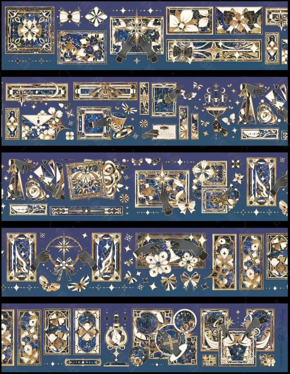 3591-7.5x150cm Gold Shell Luster PET Tape