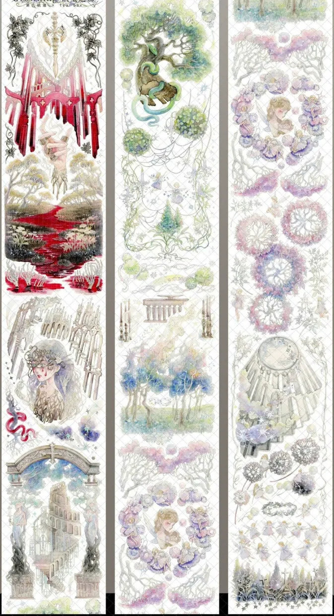 3659-NINTH FAIRWAY Studio-6.5x100cm Silver Shell Luster PET Tape