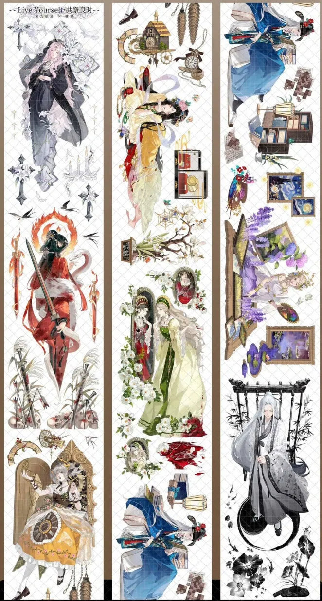 3660-NINTH FAIRWAY Studio-6x100cm Silver Shell Luster PET Tape