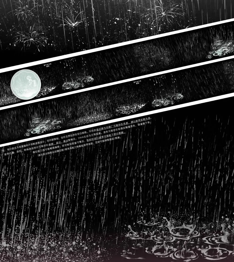 3715-MIST WITH STAR Studio-Raining Glossy PET Tape