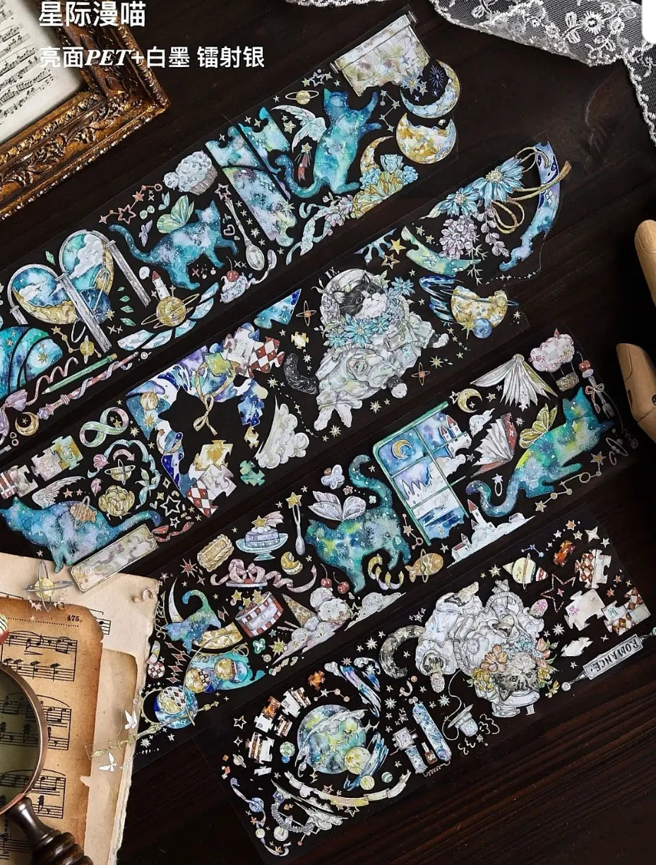 4133-7x100cm Holographic Silver PET Tape