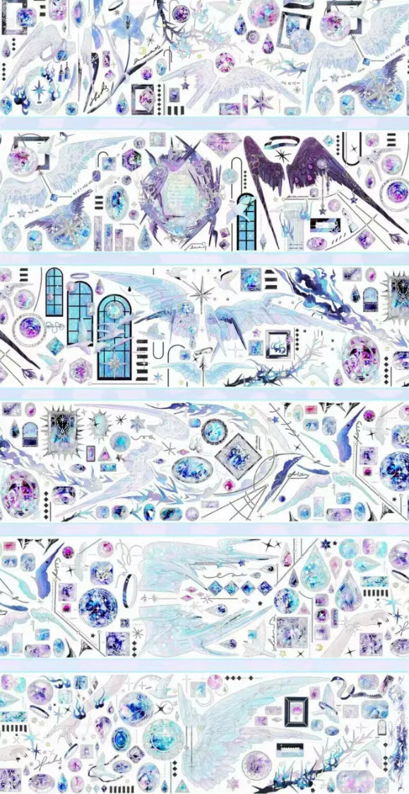 4246-xx studio-6x100cm Silver Shell Luster PET Tape