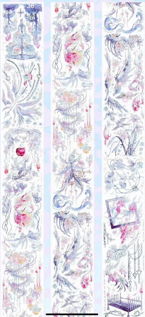 4260-xx studio-6.5x100cm Silver Shell Luster PET Tape