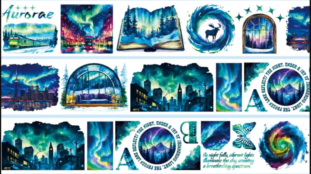 4859-WuBao-7x100cm Silver Shell Luster PET Tape