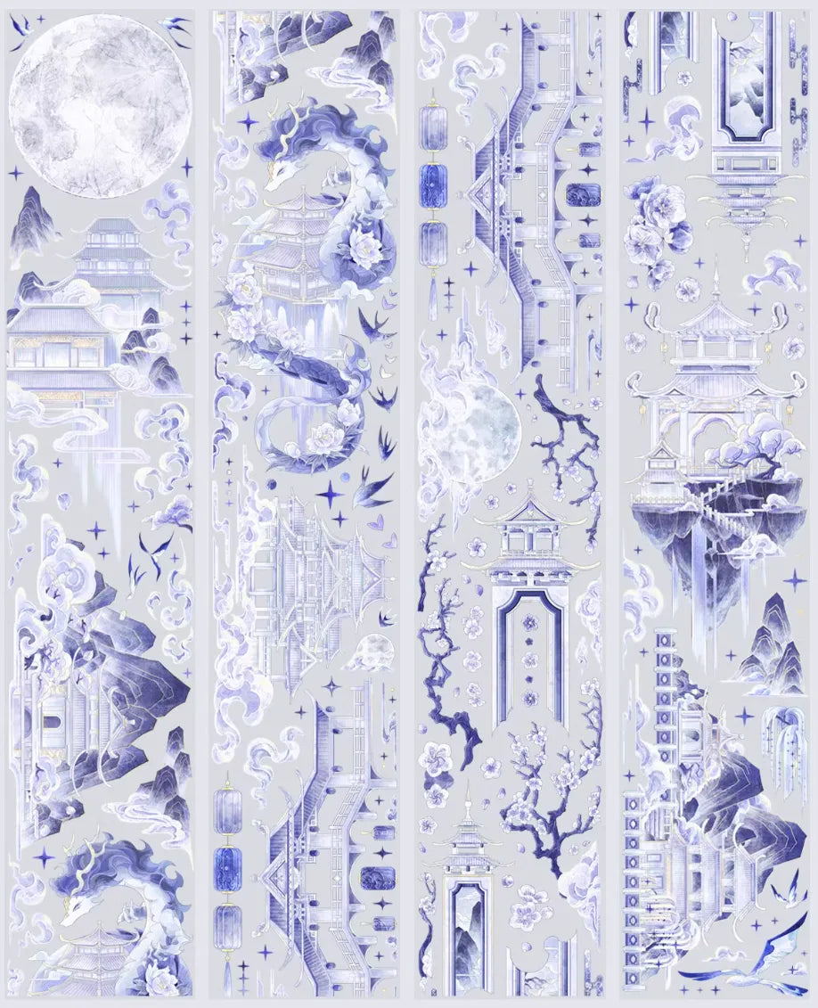 4873-YUEHAIYANJIUSUO Studio-6x100cm Shell Luster PET Tape