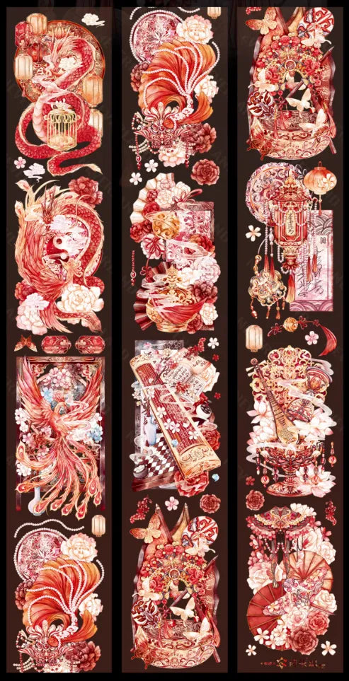 5082-NEVERLAND Studio-7.5x130cm Pre Cut Gold Shell Luster PET Tape