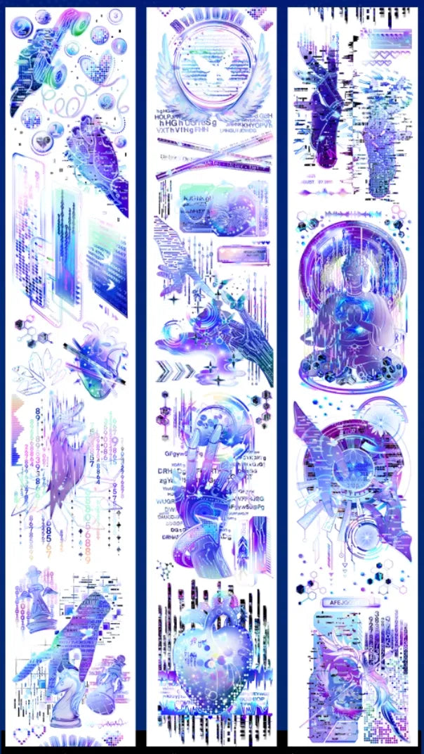 5296-ZHIXINGCHEN Studio-Cyber Style Shell Luster PET Tape