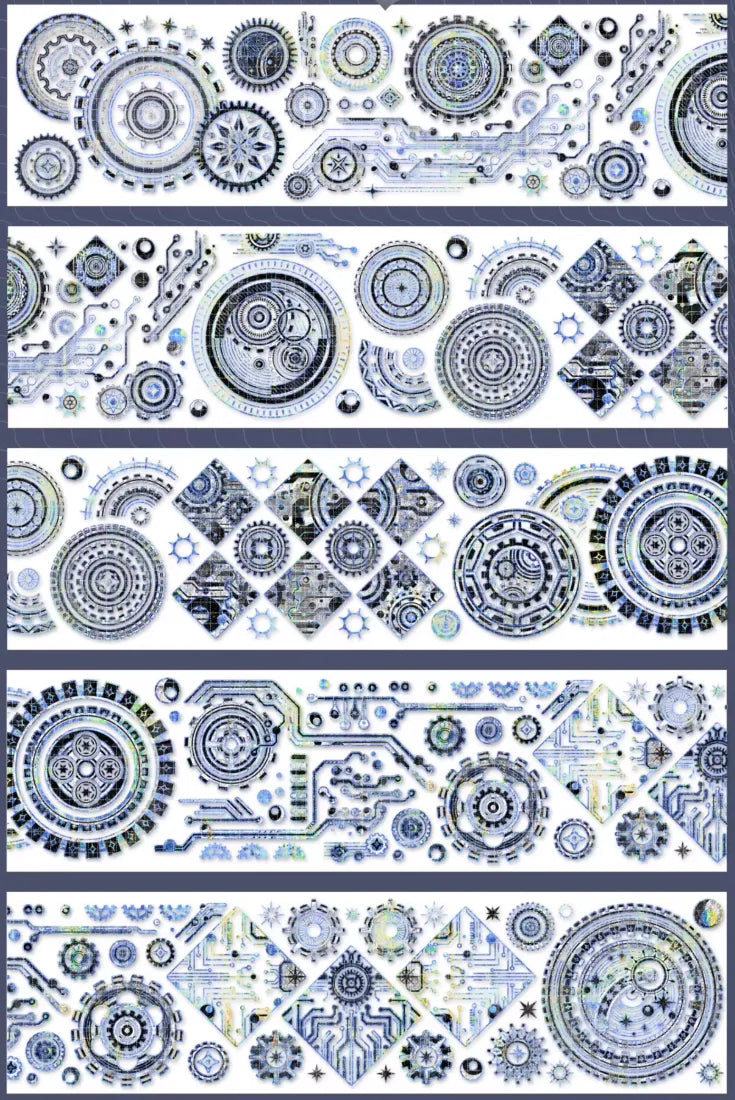 5489-Sleepless Champion Studio-8x100cm Silver Shell Luster PET Tape