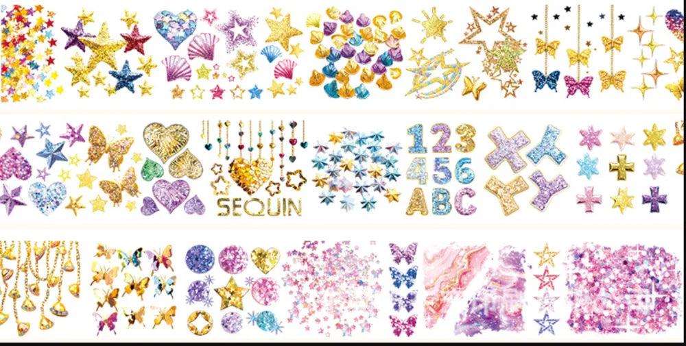 5806-5x100cm Silver Shell Luster PET Tape