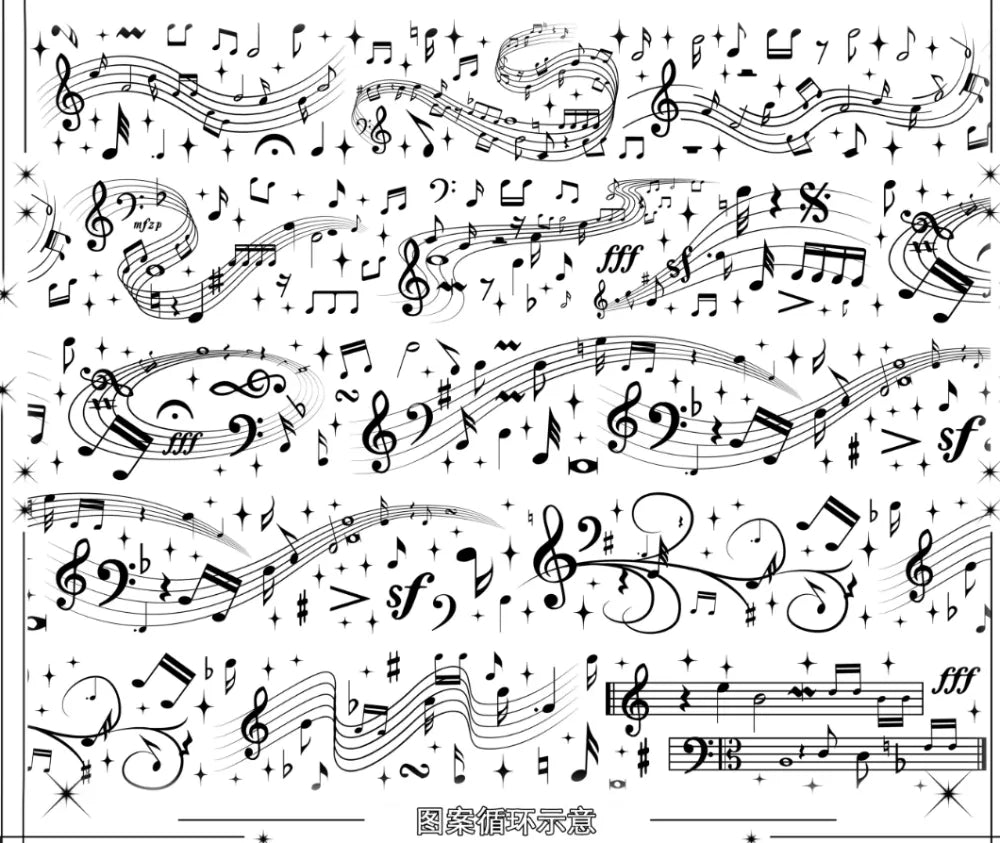 6245-NI CHOU SHA Studio-Pre Cut Gloss PET Tape (Black color)