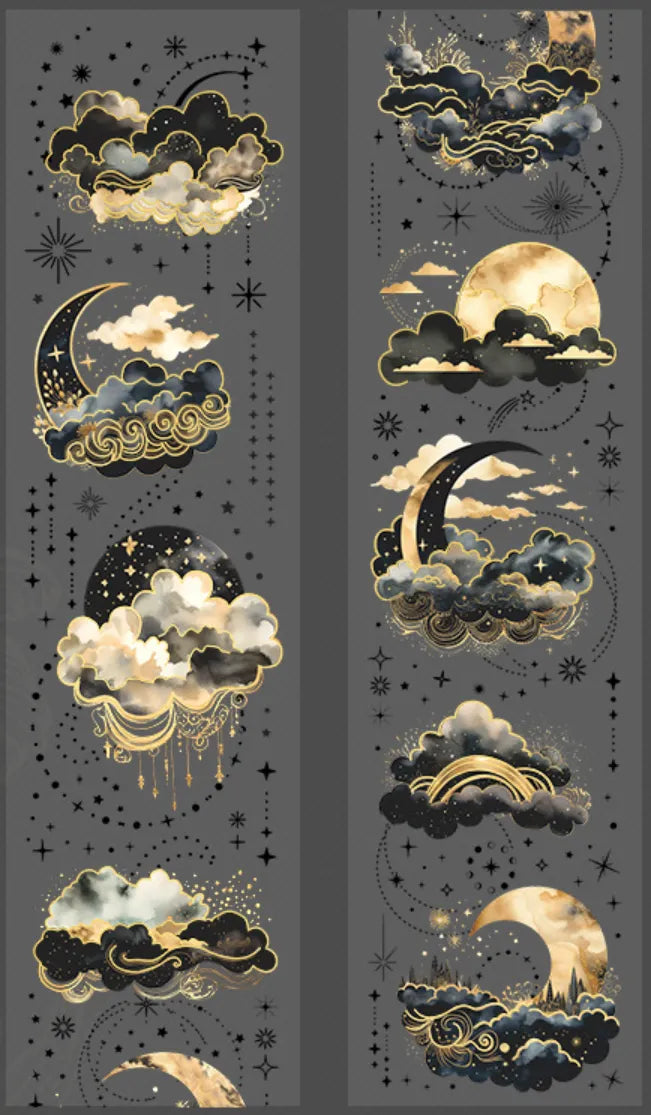 6255-Tomato-jam Girl Studio-5x38cm Gold Foil Stamping PET Tape