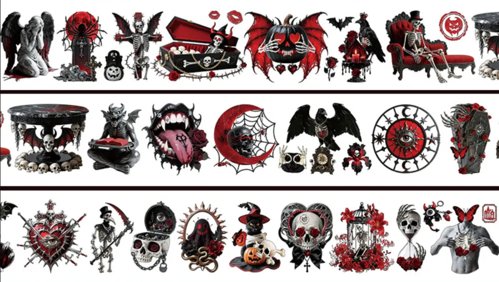 6420-5x100cm Holographic Red PET Tape