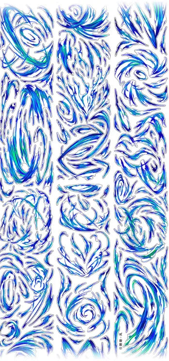 6514-NI CHOU SHA Studio-Hot Stamping Blue PET Tape