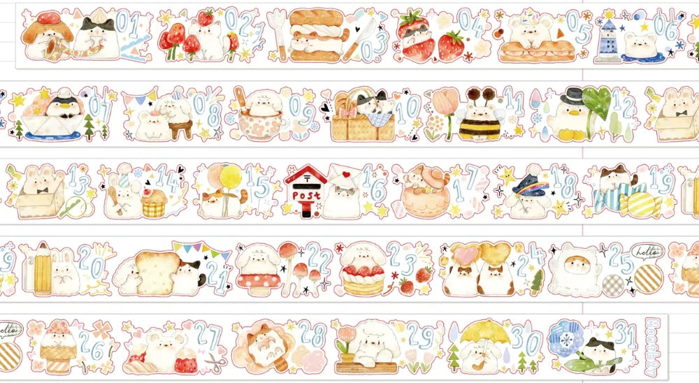 7718-Tang Yuan Studio-3x135cm Pre Cut Gloss PET Tape