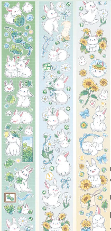 7753-King Kong Rabbit Studio-Precut Shell Luster PET Tape