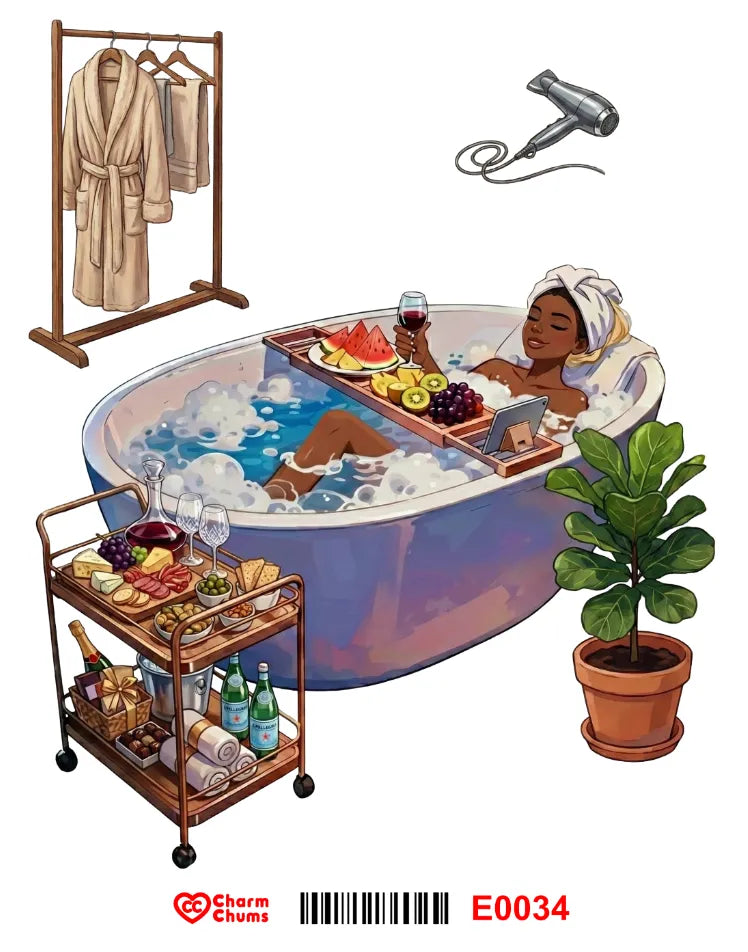 E0034-CharmChums Embossed Sticker