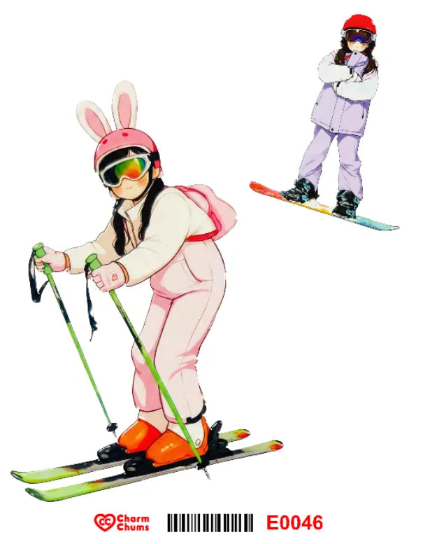 E0046-CharmChums Embossed Sticker