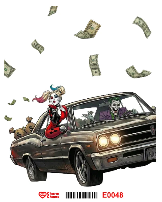 E0048-CharmChums Embossed Sticker