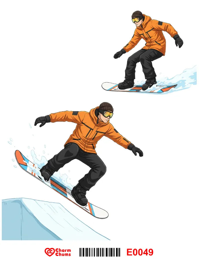 E0049-CharmChums Embossed Sticker