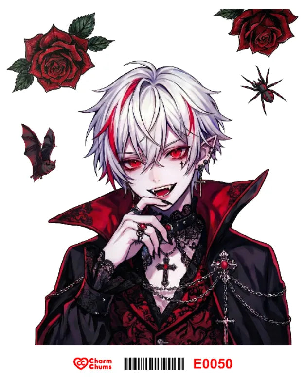 E0050-CharmChums Embossed Sticker