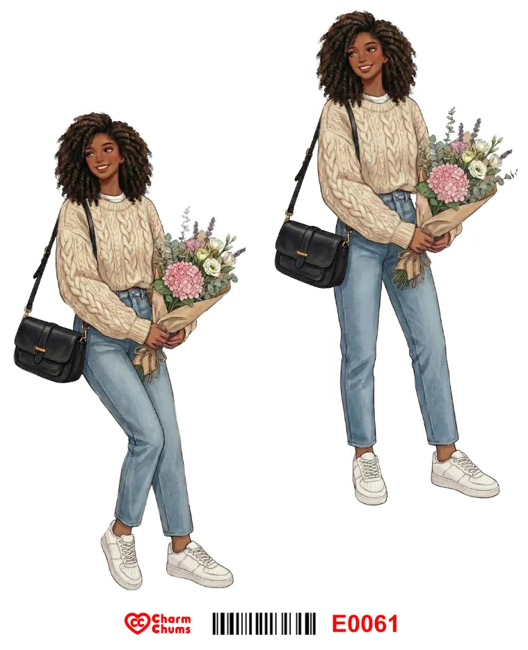 E0061-CharmChums Embossed Sticker