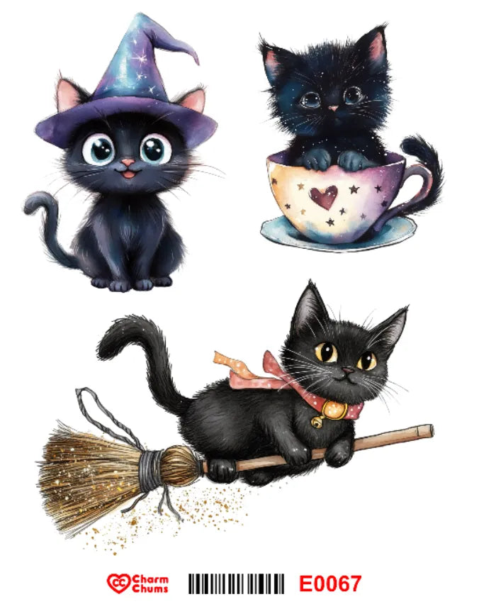 E0067-CharmChums Embossed Sticker