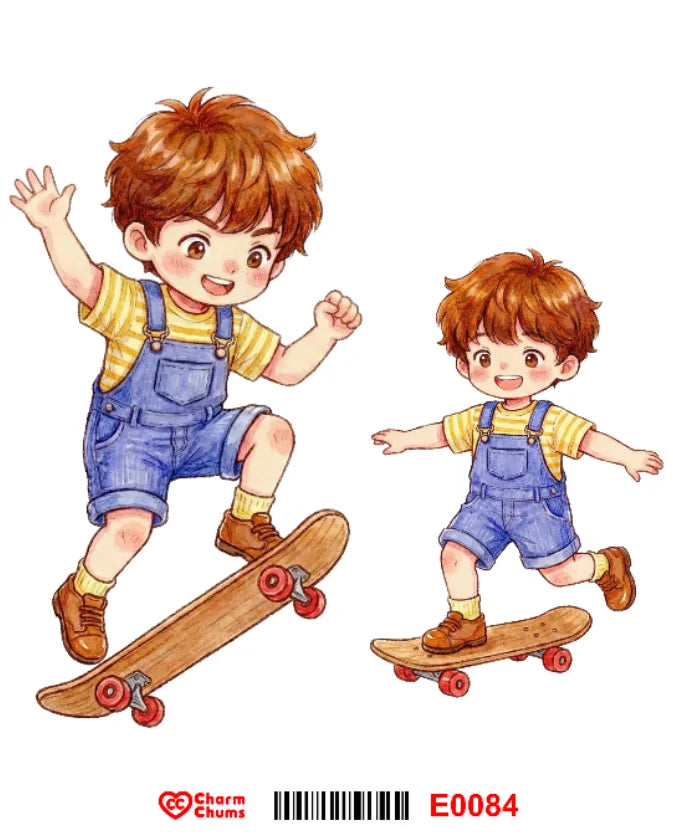 E0084-CharmChums Embossed Sticker