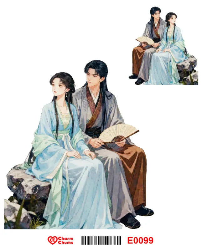 E0099-CharmChums Embossed Sticker