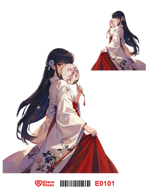 E0101-CharmChums Embossed Sticker