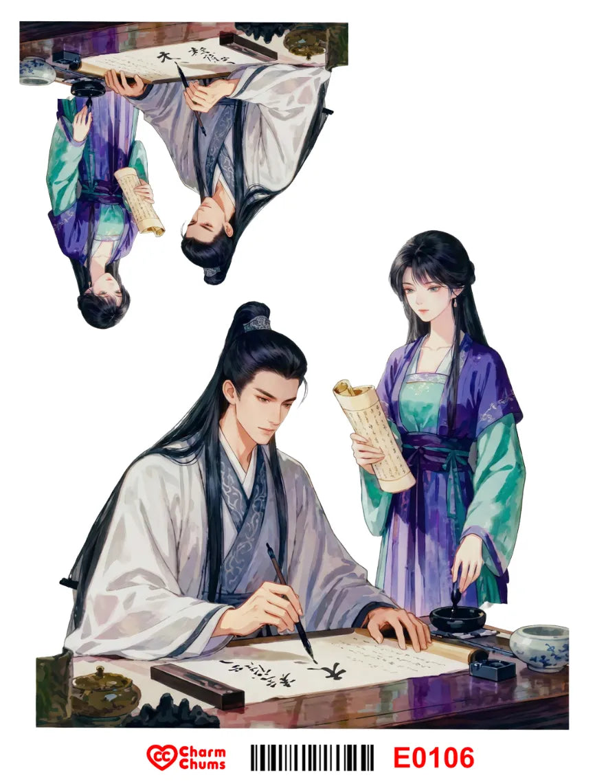 E0106-CharmChums Embossed Sticker