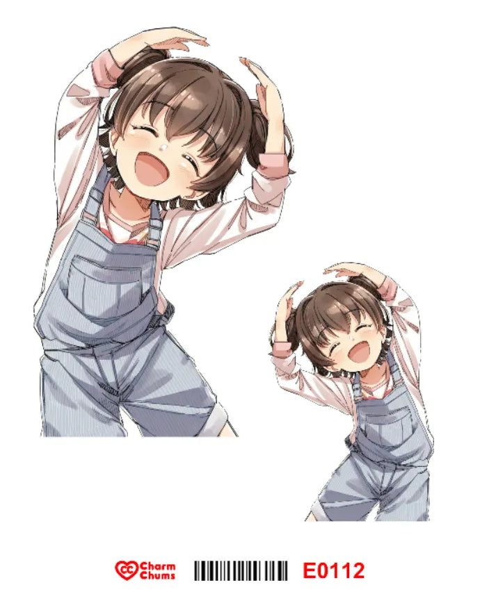 E0112-CharmChums Embossed Sticker