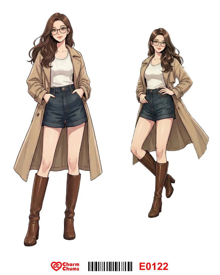 E0122-CharmChums Embossed Sticker