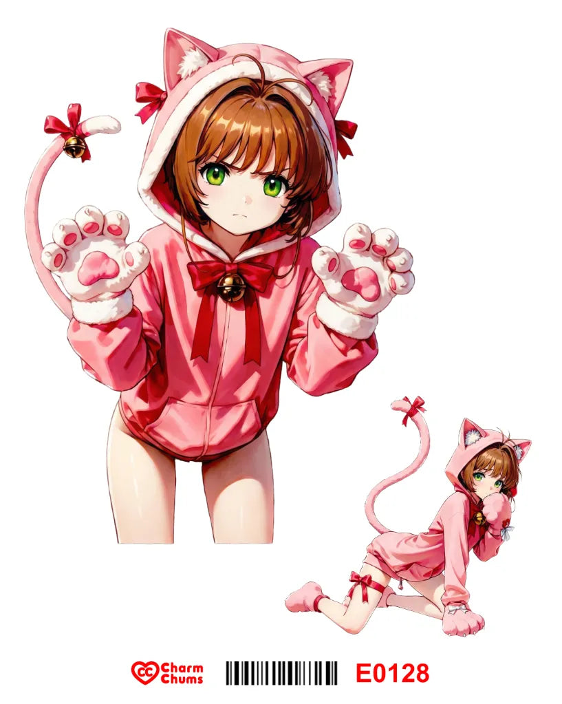 E0128-CharmChums Embossed Sticker