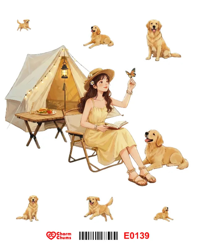 E0139-CharmChums Embossed Sticker