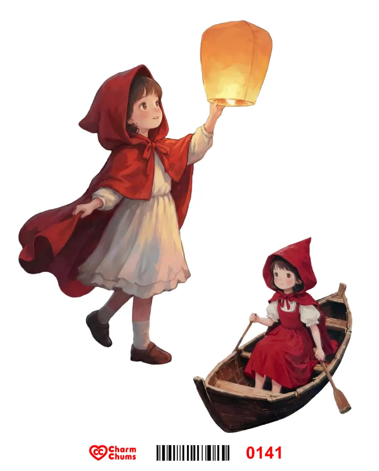 E0141-CharmChums Embossed Sticker