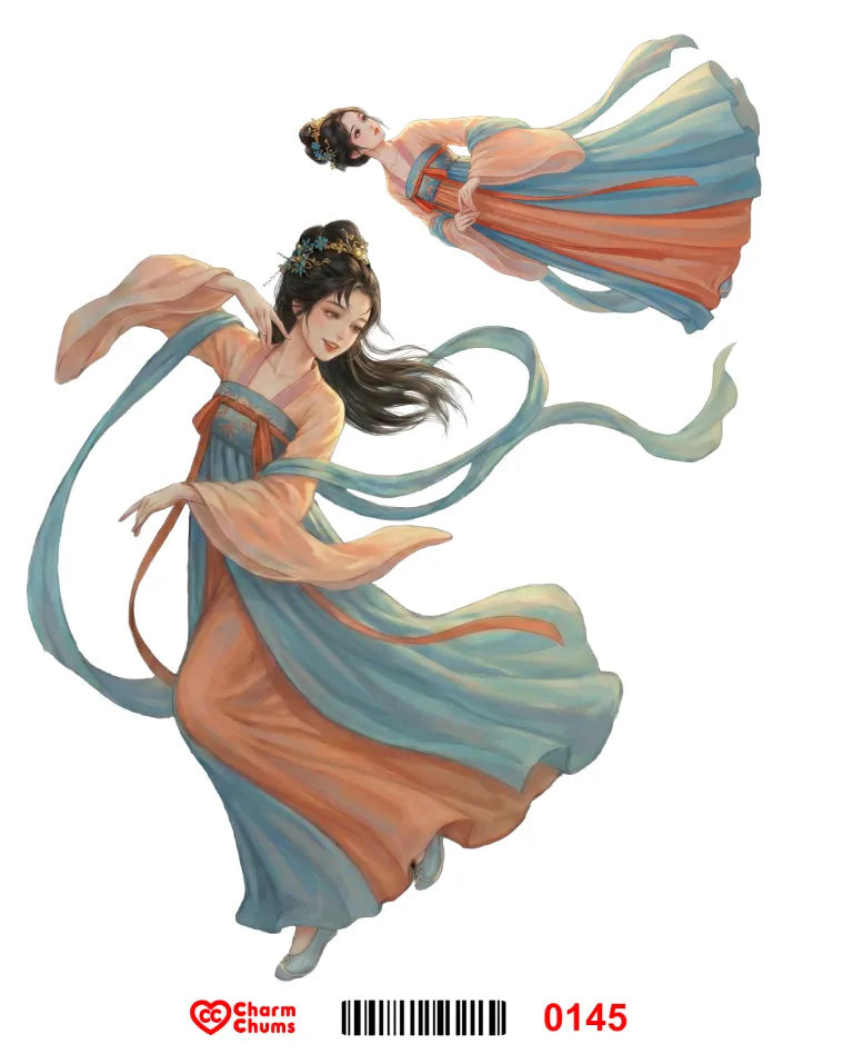 E0145-CharmChums Embossed Sticker