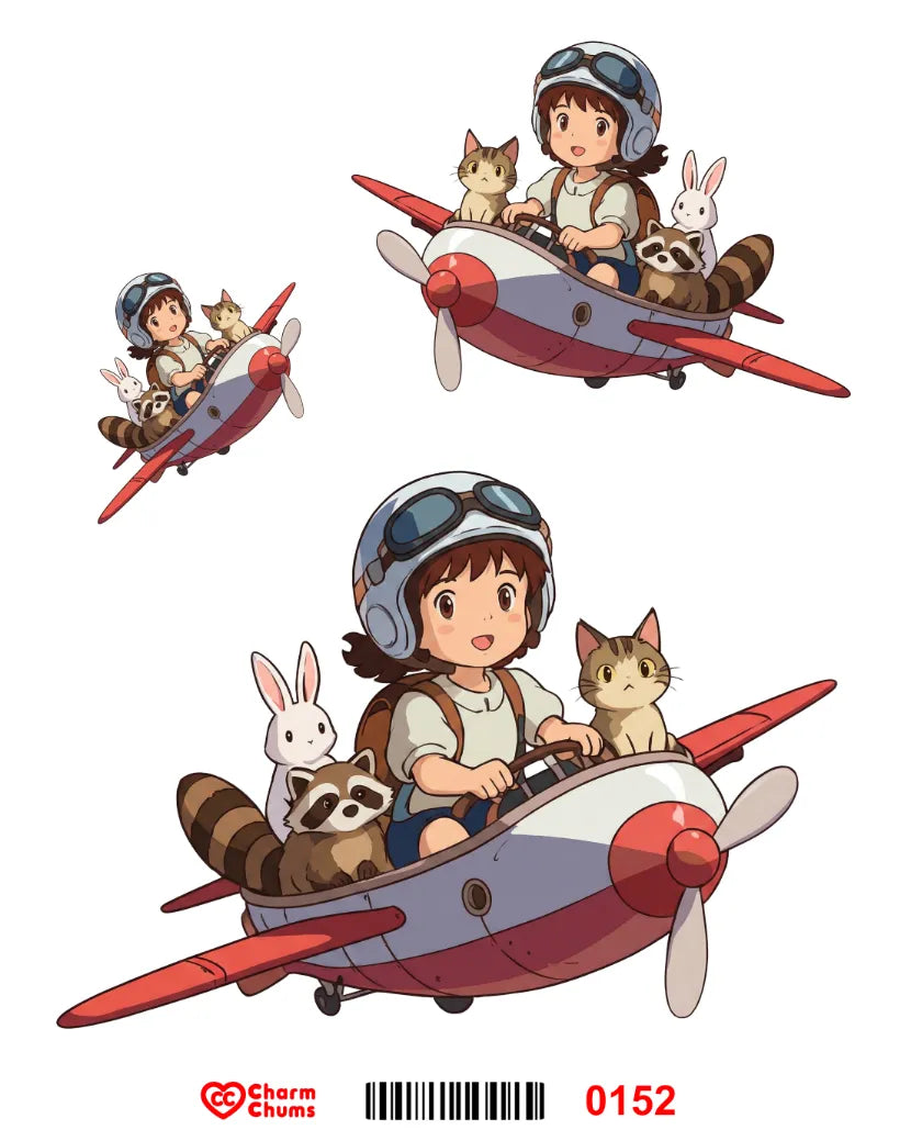 E0152-CharmChums Embossed Sticker