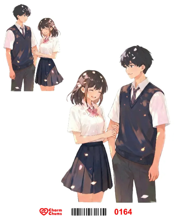 E0164-CharmChums Embossed Sticker