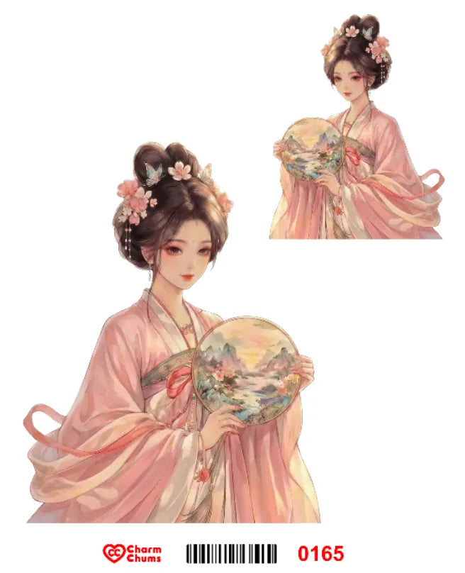 E0165-CharmChums Embossed Sticker