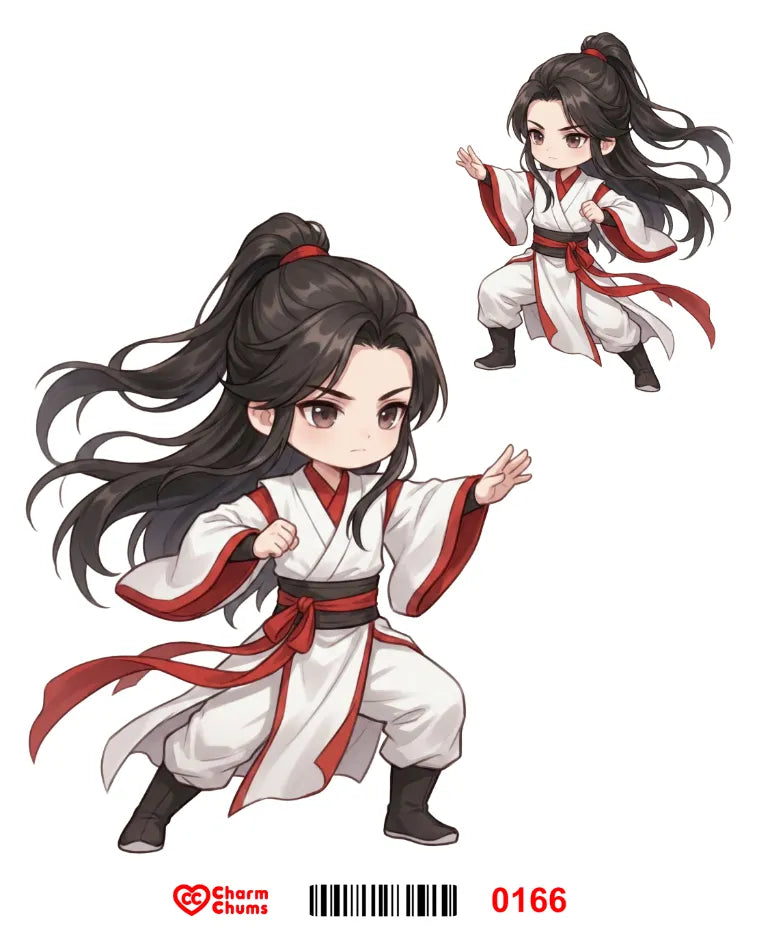 E0166-CharmChums Embossed Sticker