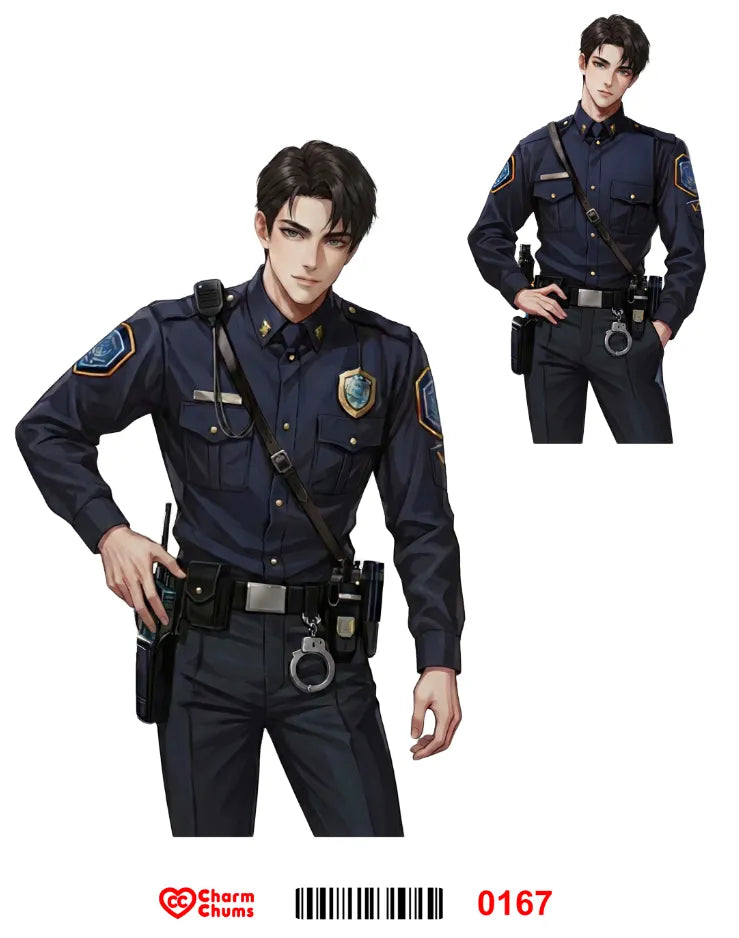 E0167-CharmChums Embossed Sticker