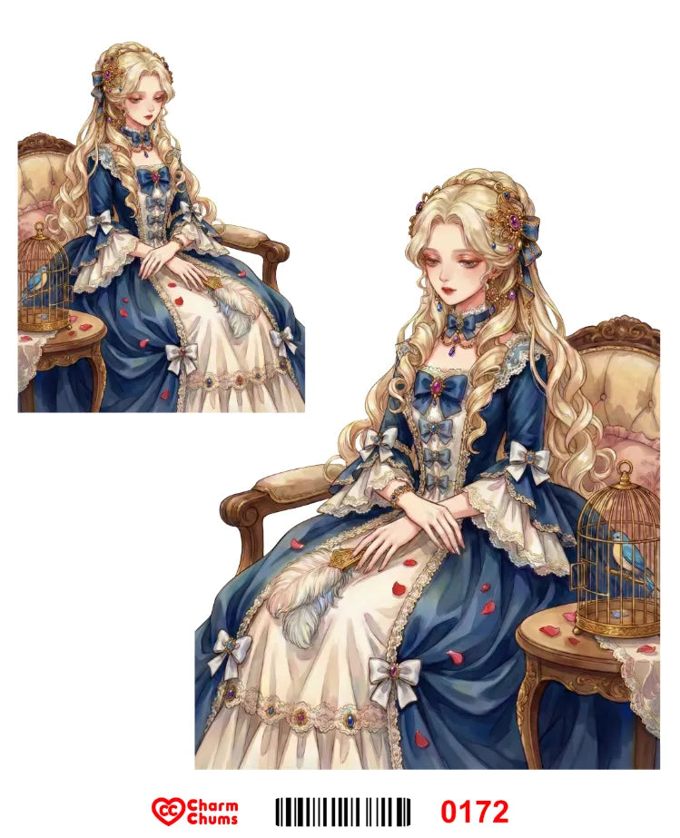 E0172-CharmChums Embossed Sticker