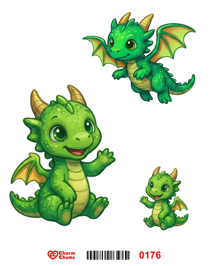 E0176-CharmChums Embossed Sticker