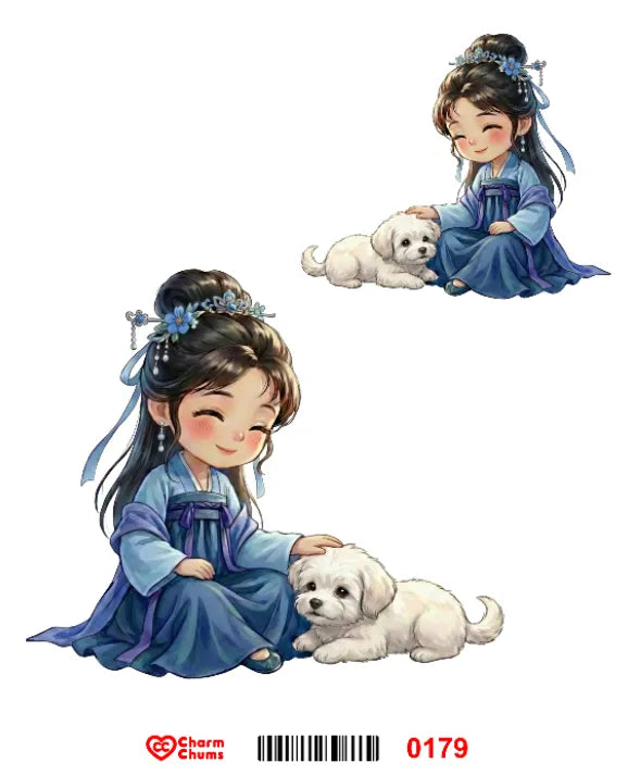 E0179-CharmChums Embossed Sticker