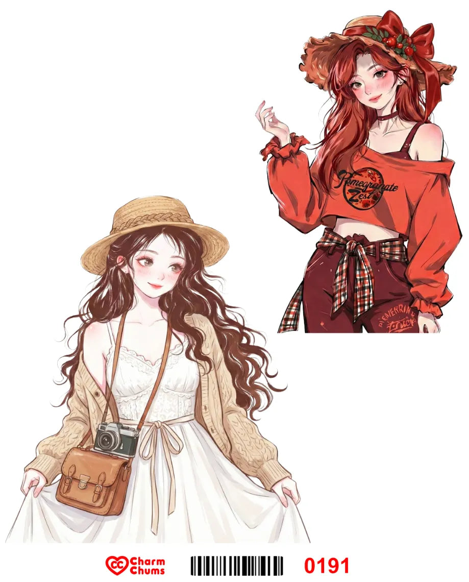 E0191-CharmChums Embossed Sticker