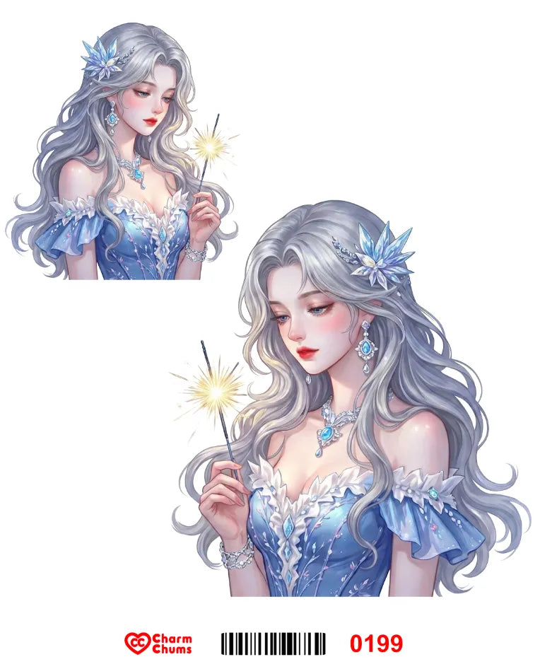 E0199-CharmChums Embossed Sticker