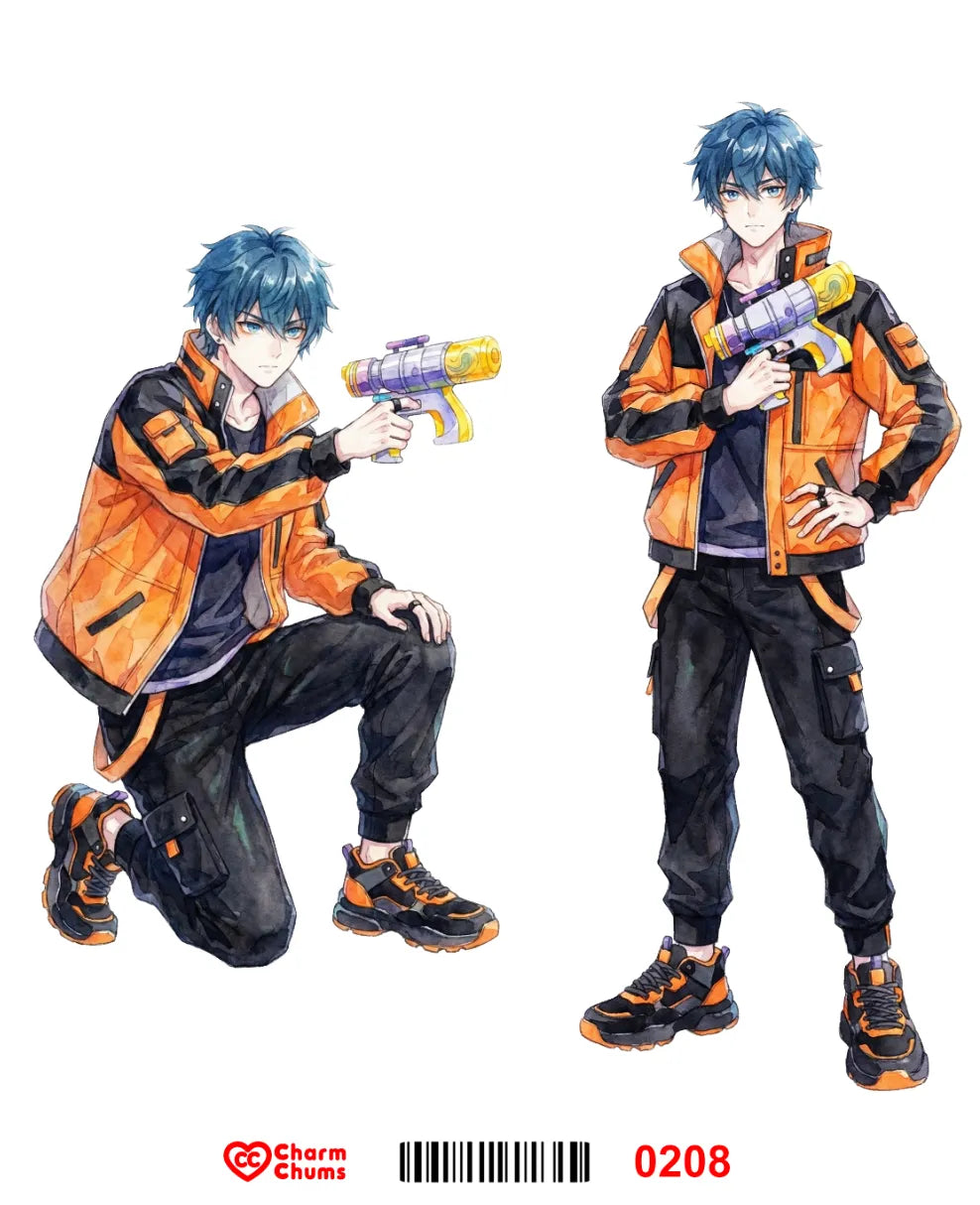 E0208-CharmChums Embossed Sticker