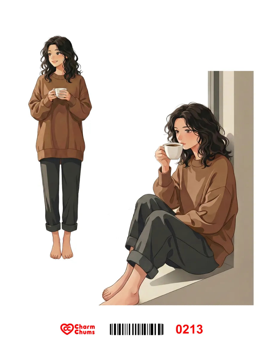 E0213-CharmChums Embossed Sticker