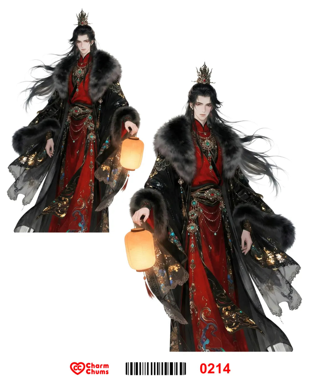 E0214-CharmChums Embossed Sticker